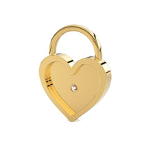 Load image into Gallery viewer, Heart Diamond Charm / 14k 18k Solid Gold Charm / Heart Charm / Moon Pendant / Gold Jewelry Supplies / Diamond Charm Finding / Sale