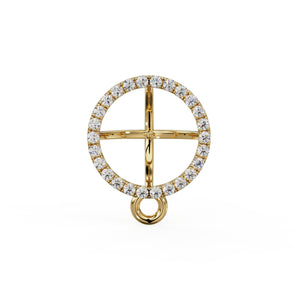 Brilliant Round Diamond Ear Post for 8mm beads / 14k 18k Solid Gold Ear Post / Diamond Earpost / Diamond Earrings / Sale