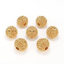 Load image into Gallery viewer, 2 pieces Designer Round Solid Gold 14k 18k Solid GoldHandmade Gold Spacer Bead Jewelry Making Supply 4.50mm - Jalvi &amp; Co. 