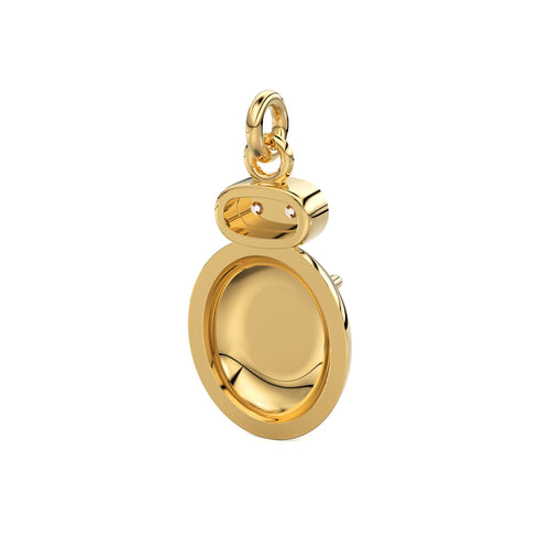 18k Ethiopian Welo Opal & Diamond Solid Gold Pendant / Opal Pendant / Opal Diamond Pendant / Diamond Pendant