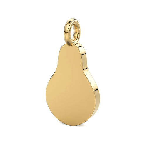 Peach Solid Gold Diamond Charm / 14k 18k Solid Gold Charm / Diamond Charm Finding / Daughter's Day Sale