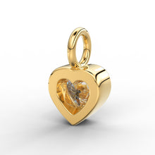 Load image into Gallery viewer, Heart Diamond Charm Pendant / 14k 18k Solid Gold Pendant / Heart Diamond Pendant / Christmas Sale