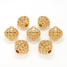 Load image into Gallery viewer, Designer Solid Gold 14k 18k Handmade Gold Spacer Bead Jewelry Making Supply 5.50mm