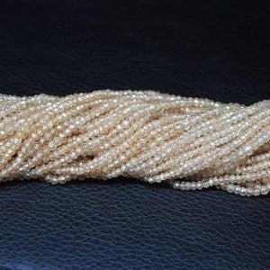 3 Strands Natural Champagne Zircon Faceted Rondelle Loose Gemstone Beads Strand 13