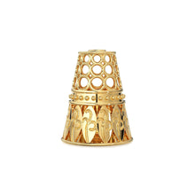 Load image into Gallery viewer, Designer Cone Solid Gold 14k 18k Handmade Gold Spacer Bead Jewelry Making Supply available in 12.82mm