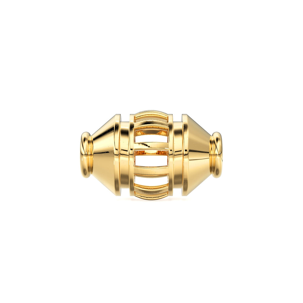 Fancy Solid Gold 14k 18k Solid Gold Spacer Bead Jewelry Making Supply available in 7.50mm