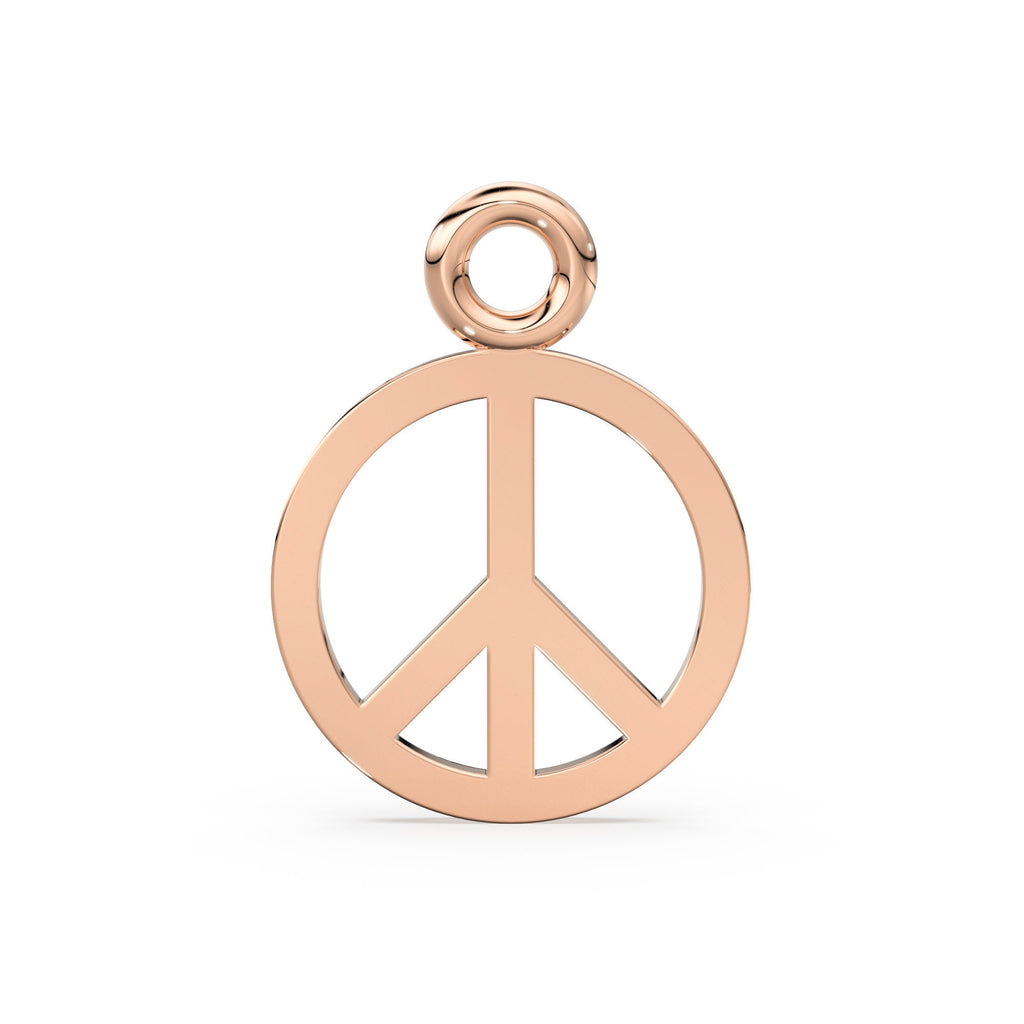 Solid Gold Peace Charm / 14k 18k Solid Gold Charm / Peace Charm / Sale