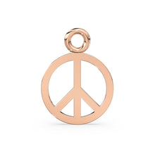 Load image into Gallery viewer, Solid Gold Peace Charm / 14k 18k Solid Gold Charm / Peace Charm / Sale