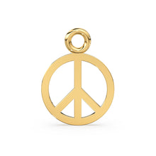 Load image into Gallery viewer, Solid Gold Peace Charm / 14k 18k Solid Gold Charm / Peace Charm / Sale