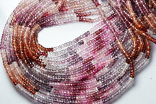Load image into Gallery viewer, Natural Multi Spinel Faceted Rondelle Beads