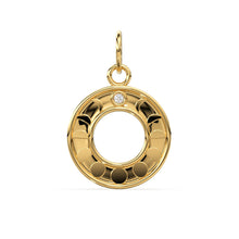 Load image into Gallery viewer, Moon Charm 14k 18k Solid Gold Diamond / Petite Brilliant Diamond Charm / Moon Charm / Sale