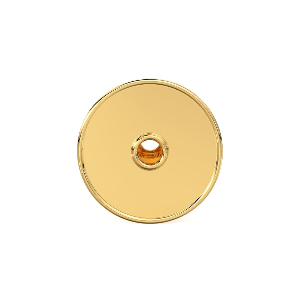 Designer Cone Solid Gold 14k 18k Handmade Gold Spacer Bead Jewelry Making Supply available in 12.82mm