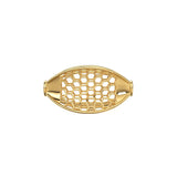 2pc Honeycomb X Solid Gold 14k 18k Handmade Gold Spacer Bead Jewelry Making Supply available in 15.70mm