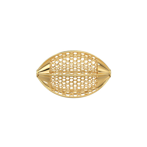 Honeycomb Hexagon Solid Gold 14k 18K solid Gold Spacer Bead Jewelry Making Supply available in 25.50mm