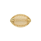 Honeycomb Hexagon Solid Gold 14k 18K solid Gold Spacer Bead Jewelry Making Supply available in 25.50mm