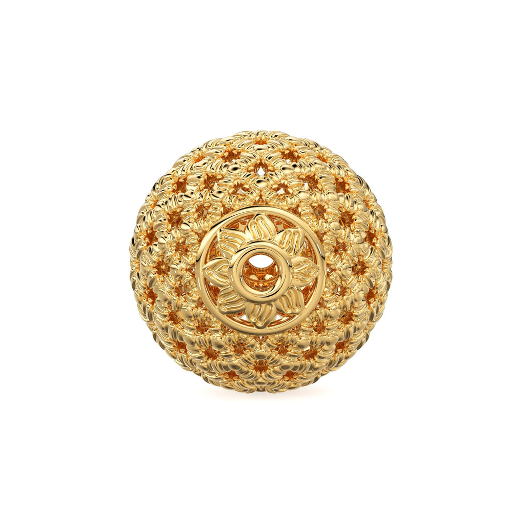 Sturdy Heavy Solid Gold 14k 18k Handmade Gold Spacer Bead Jewelry Making Supply available in 9.70mm 12.30mm