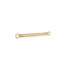 Load image into Gallery viewer, Diamond Pave Setting Bar 14k 18k Solid Gold Spacer Finding, Diamond Finding, Solid Gold Finding 52x3.2mm