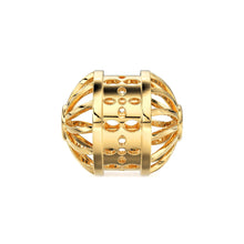 Load image into Gallery viewer, Fancy Solid Gold 14k 18k Solid Gold Spacer Bead Jewelry Making Supply available in 8mm