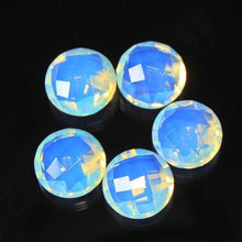 Load image into Gallery viewer, 24pcs Blue Opalite Faceted Coin Round Loose Gemstone Matching Pair Craft Beads 8mm