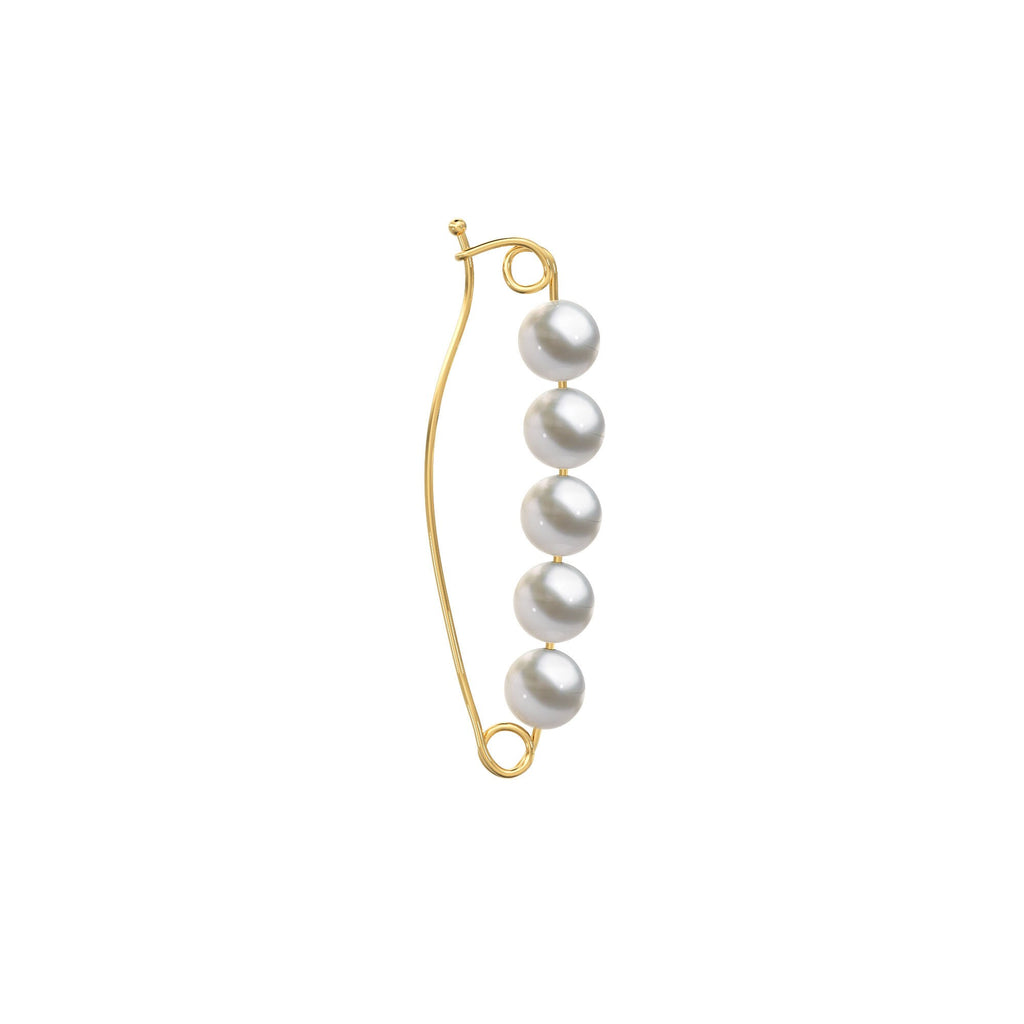 Freshwater Pearl 14k 18k Solid gold Safety Hair Pin / Natural Gemstone Hair Pin / Gold Finding / Solid Real Gold