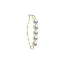 Load image into Gallery viewer, Freshwater Pearl 14k 18k Solid gold Safety Hair Pin / Natural Gemstone Hair Pin / Gold Finding / Solid Real Gold