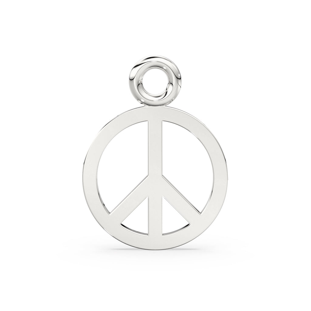 Solid Gold Peace Charm / 14k 18k Solid Gold Charm / Peace Charm / Sale