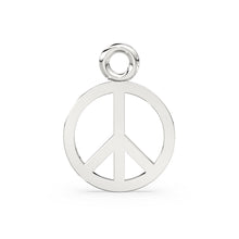 Load image into Gallery viewer, Solid Gold Peace Charm / 14k 18k Solid Gold Charm / Peace Charm / Sale