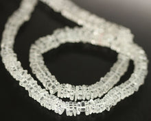 Load image into Gallery viewer, 2 Strands Crystal White Quartz Heishi Square Cube Smooth Gemstone Beads 14" 6mm
