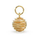 14k 18k Solid Gold Spiral Round Charm Pendant / Gold Pendant / Spiral Pendant 14x11mm