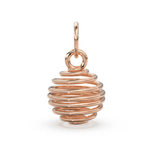 Load image into Gallery viewer, 14k 18k Solid Gold Spiral Round Charm Pendant / Gold Pendant / Spiral Pendant 14x11mm