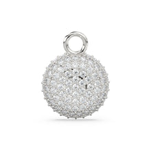 Load image into Gallery viewer, Round Gold Pave Diamond 14k 18k Solid Charm Pendant / Gold Charm / Pave Setting Pendant
