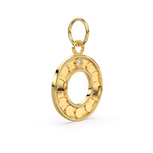 Load image into Gallery viewer, Moon Charm 14k 18k Solid Gold Diamond / Petite Brilliant Diamond Charm / Moon Charm / Sale