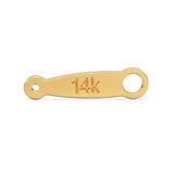 5 Pcs 8x2mm Solid Gold Quality 14K Thin Tags / Solid Gold Finding / Jewelry Making Essential