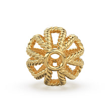 Load image into Gallery viewer, Twisted Rope Round Solid 14k 18k Gold Bead 9mm Spacer / Gold Bead / Solid Gold Finding / Jewelry Making Essential