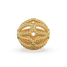 Load image into Gallery viewer, Twisted Rope Round Solid 14k 18k Gold Bead 9mm Spacer / Gold Bead / Solid Gold Finding / Jewelry Making Essential