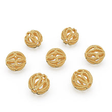 Load image into Gallery viewer, Twisted Rope Round Solid 14k 18k Gold Bead 9mm Spacer / Gold Bead / Solid Gold Finding / Jewelry Making Essential