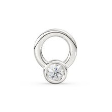 Load image into Gallery viewer, 7mm Diamond Solitaire Solid Gold 14k 18k Charm Pendant / Solid Gold Charm / Diamond Pendant / Diamond Charm St Patricks Day