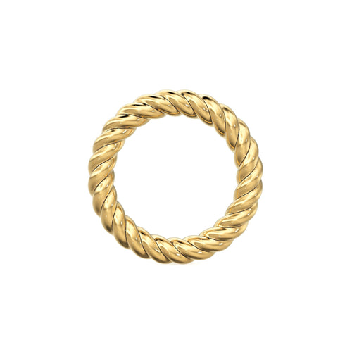 5mm inner dia Twisted Rope Design 14k 18k Solid Gold Jump Ring Bail / Gold Finding / Jewelry Making Supply / Essential Supply