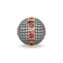 Load image into Gallery viewer, Ruby &amp; Diamond Pave Setting Solid Gold Spacer Finding Bead, Diamond Spacer, Diamond Pave Finding, Solid Gold Bead 13mm