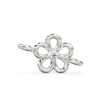 Load image into Gallery viewer, Flower Daisies Brilliant Diamond 14k 18k Solid Gold Connector Spacer, 1 Piece 13mm - Jalvi &amp; Co. 