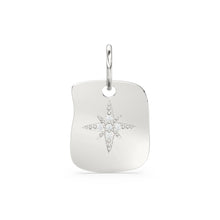 Load image into Gallery viewer, Uneven Shape Star Solid Gold Diamond 14k 18k Solid Charm Pendant / Gold Charm / Diamond Prong Setting