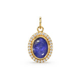 Tanzanite Oval Cut 14k Solid Yellow Gold Pendant / Solid Gold Pendant / Gemstone Pendant