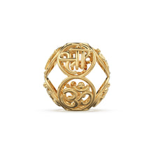 Load image into Gallery viewer, Shree Om Designer Solid Gold 14k 18k Handmade Gold Spacer Bead Jewelry Making Supply 6mm 8mm 10mm