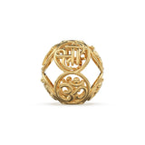 Shree Om Designer Solid Gold 14k 18k Handmade Gold Spacer Bead Jewelry Making Supply 6mm 8mm 10mm