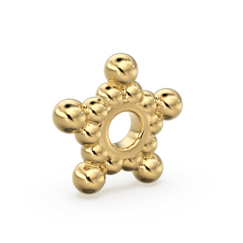 Tiny 2pc 18k Solid Yellow Gold 4mm Fancy Spacer Beads 1mm Hole Jewelry Making Handmade Finding - Jalvi & Co. 