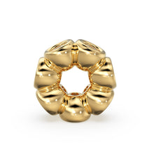 Load image into Gallery viewer, 6mm Round Diamond Rondelle Gold Beads / Handmade Solid Gold Beads / Real Diamond Spacer / Jewelry Making Essential Findings St Patricks Day