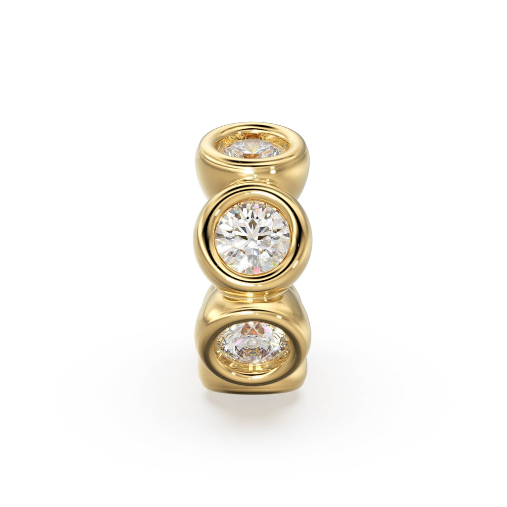 6mm Round Diamond Rondelle Gold Beads / Handmade Solid Gold Beads / Real Diamond Spacer / Jewelry Making Essential Findings St Patricks Day