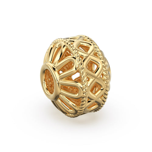 Tribal Antique Handmade Solid Gold Beads, 14k Gold Spacer, 18k Gold Findings, Solid Gold Bead 6mm - Jalvi & Co. 