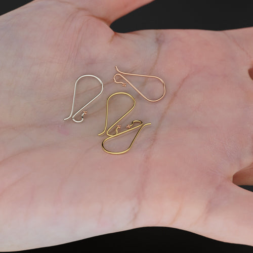 18k Solid Yellow Gold Earwires With Daisy Ends 1 pair St Patricks Day