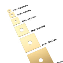 Load image into Gallery viewer, 18k Solid Gold Flat Square Chips Spacer Beads / Handmade Jewelry Making Supplies / 14k Solid Gold Brushed Matte Findings